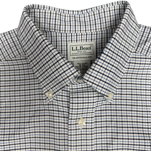 EUC Men's LL BEAN Long Sleeve Traditional Fit‎ Oxford Shirt 237807 | Size 16/34 - Picture 2 of 10